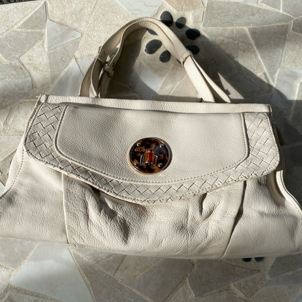 Off white butter soft leather satchel